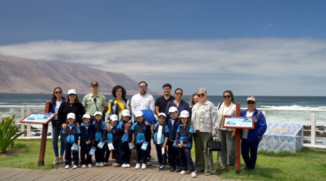 Inauguran paneles educativos para aprender y proteger a las aves marinas en el borde costero de Iquique