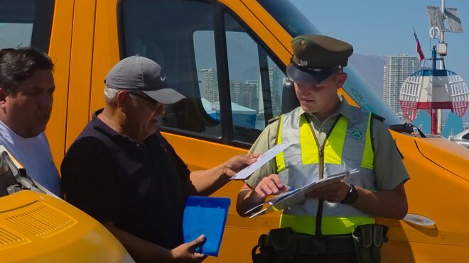 Carabineros realizó fiscalización de transporte escolar
