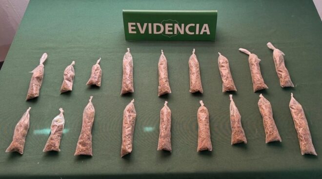 DETECTAN DROGAS ABANDONADA EN LA VÍA PÚBLICA EN EL CENTRO DE POZO ALMONTE