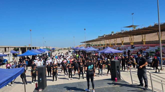 Salud municipal reúne a más de 200 personas en masiva celebración del Día Mundial de la Actividad Física en Alto Hospicio