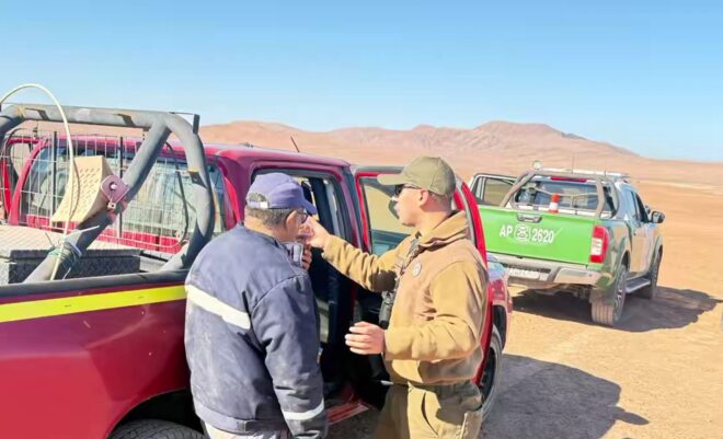 CARABINEROS RESCATÓ A HOMBRE QUE SE EXTRAVIÓ EN EL SECTOR DE CALETA BUENA
