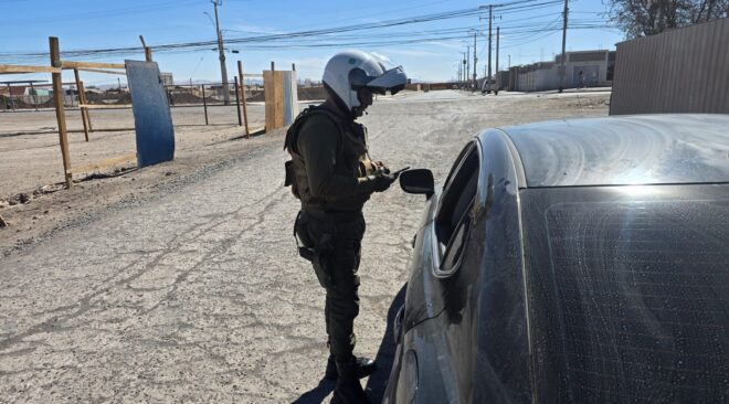 Ronda Focalizada de Carabineros en la Provincia del Tamarugal deja cinco detenidos