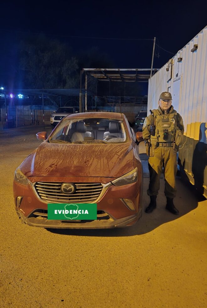 Carabineros recupera en Pozo Almonte vehículo robado en Iquique